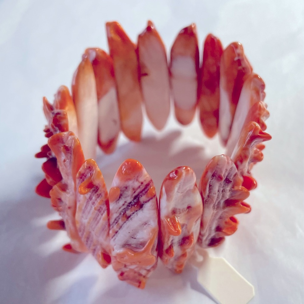 Brutalist Spiny oyster bracelet